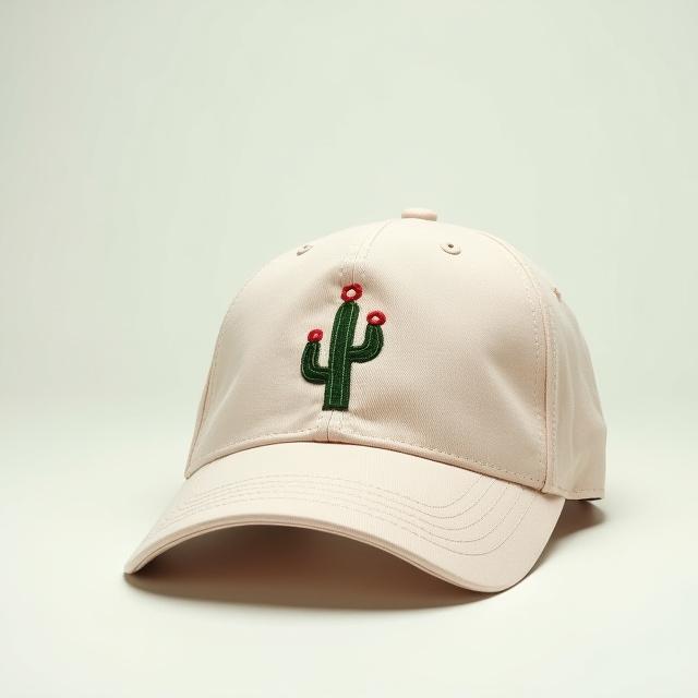 Embroidered baseball cap in sustainable cotton