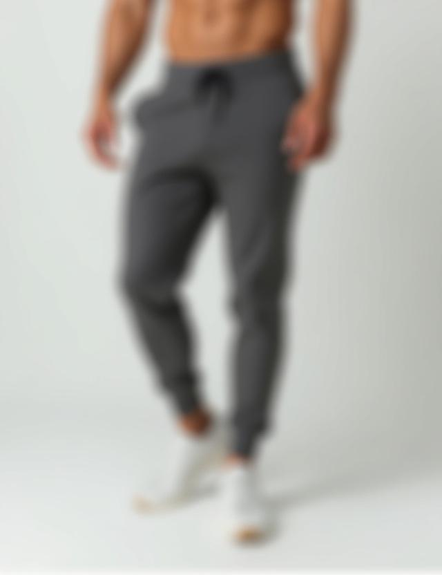 Men's athleisure joggers in sustainable cotton with fit technology