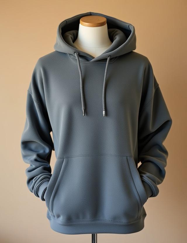 Men's athleisure hoodie in sustainable fleece material