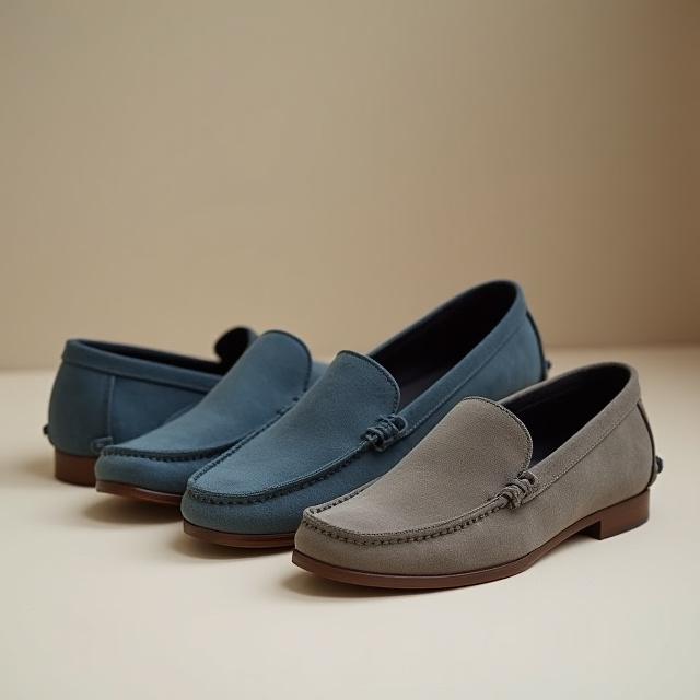 Men's sustainable suede loafers casual and elegant