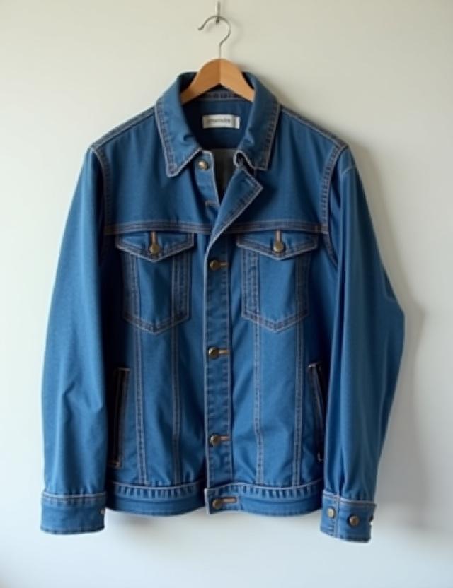 Sustainable denim jacket made from recycled cotton