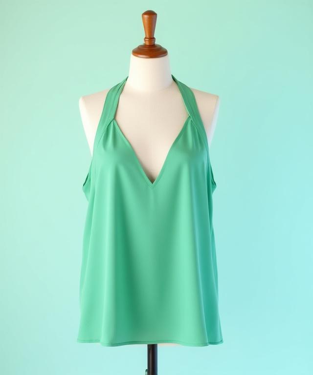 Women's trendy halter top made from sustainable materials